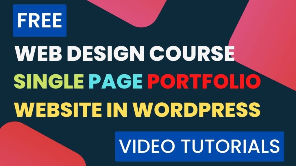 How to design Portfolio website in Wordpress