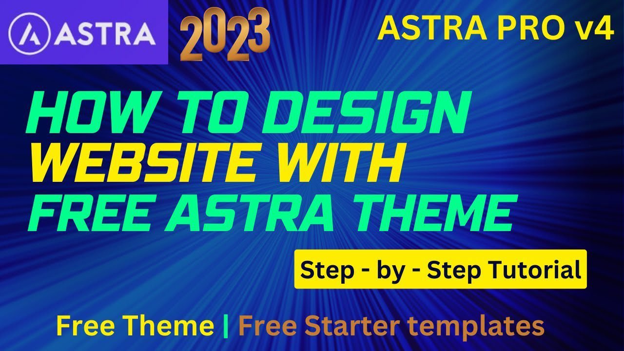 how to design free website with Astra theme