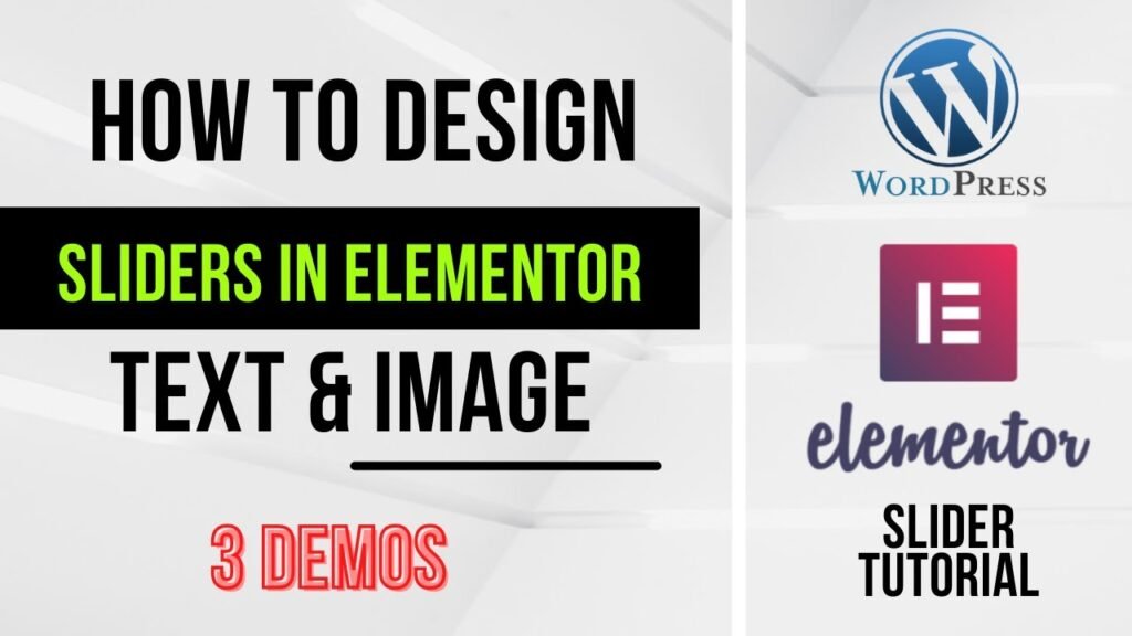 How to Create Elementor slider with text and image