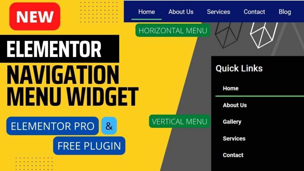 How to use Elementor Navigation Menu Widget