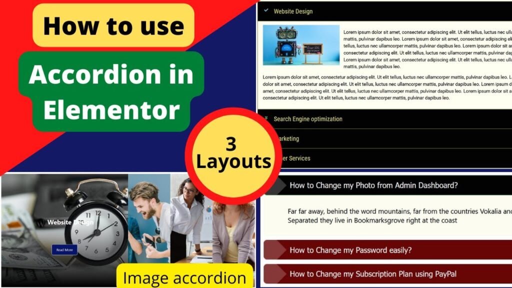 How to use Elementor Accordion Widget