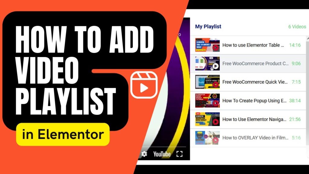 How to use Elementor Video playlist Widget