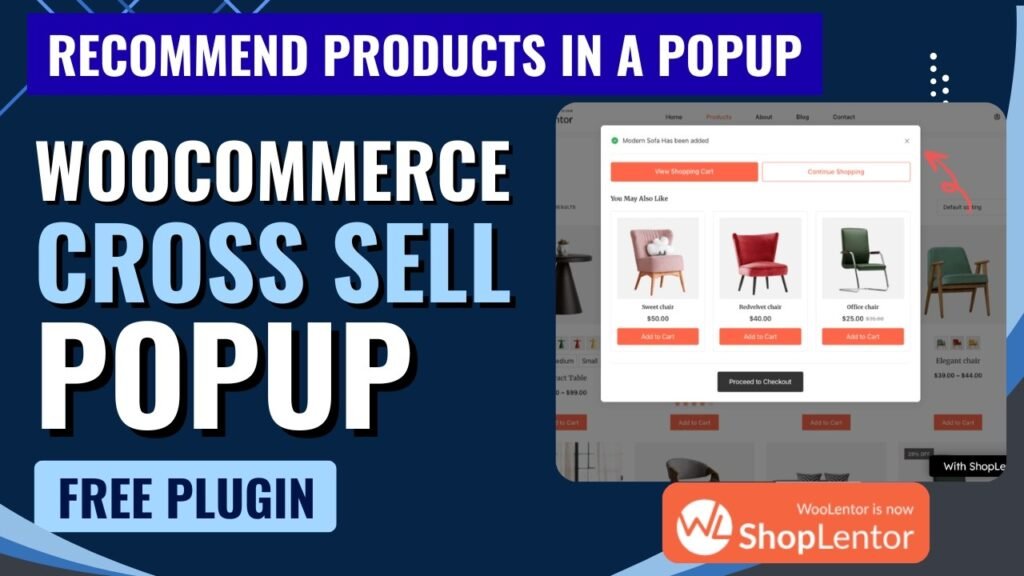 WooCommerce Cross Sell Popup Using Free ShopLentor Plugin