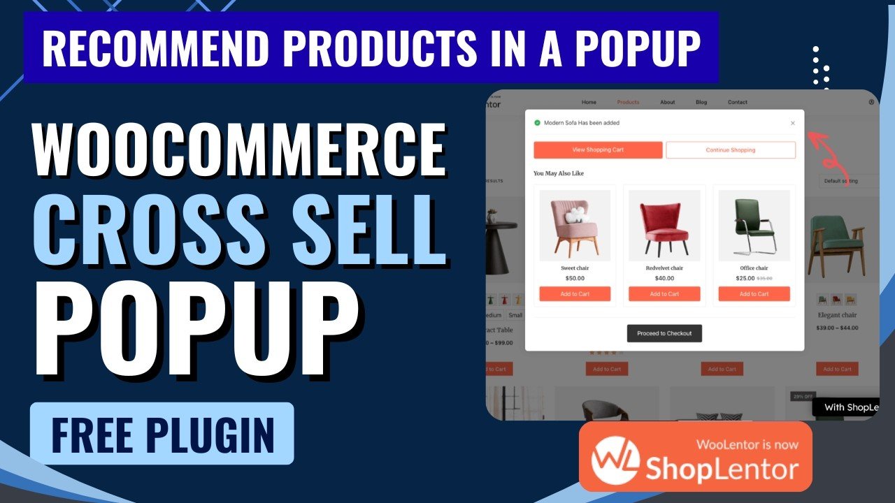 WooCommerce Cross Sell Popup Using Free ShopLentor Plugin