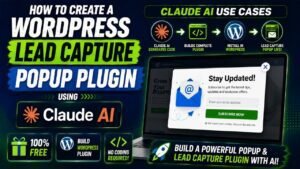 WordPress Lead Capture Popup Plugin Built with Claude AI