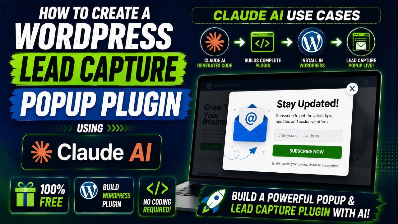 WordPress Lead Capture Popup Plugin Built with Claude AI