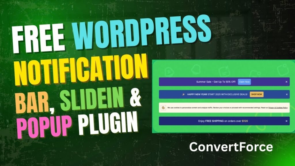 ConverForce - Free WordPress Notification Bar Plugin