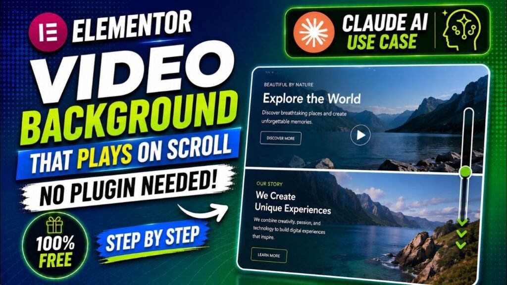 Elementor Video Background That Plays on Scroll