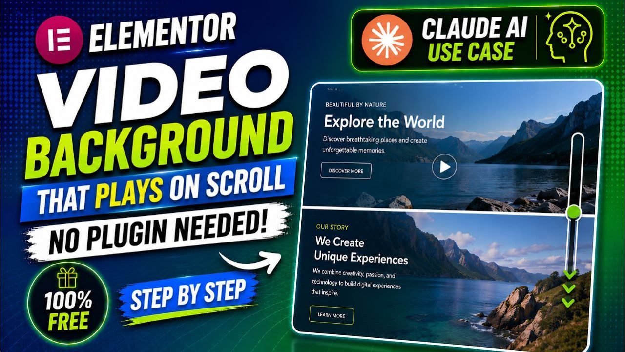 Elementor Video Background That Plays on Scroll