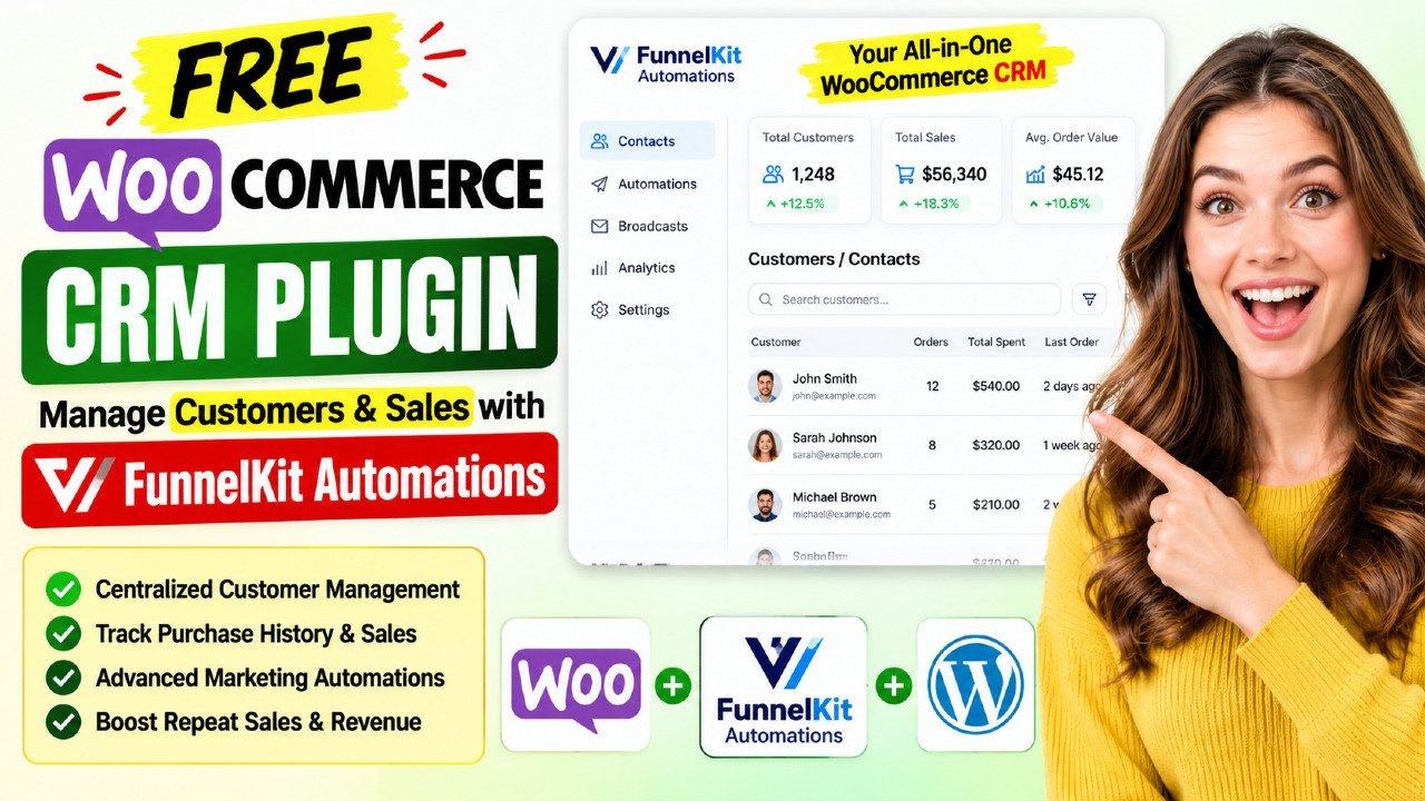 Free WooCommerce CRM Plugin | FunnelKit Automations