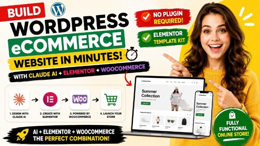 How to Create an eCommerce Website in WordPress Using Claude AI & Elementor