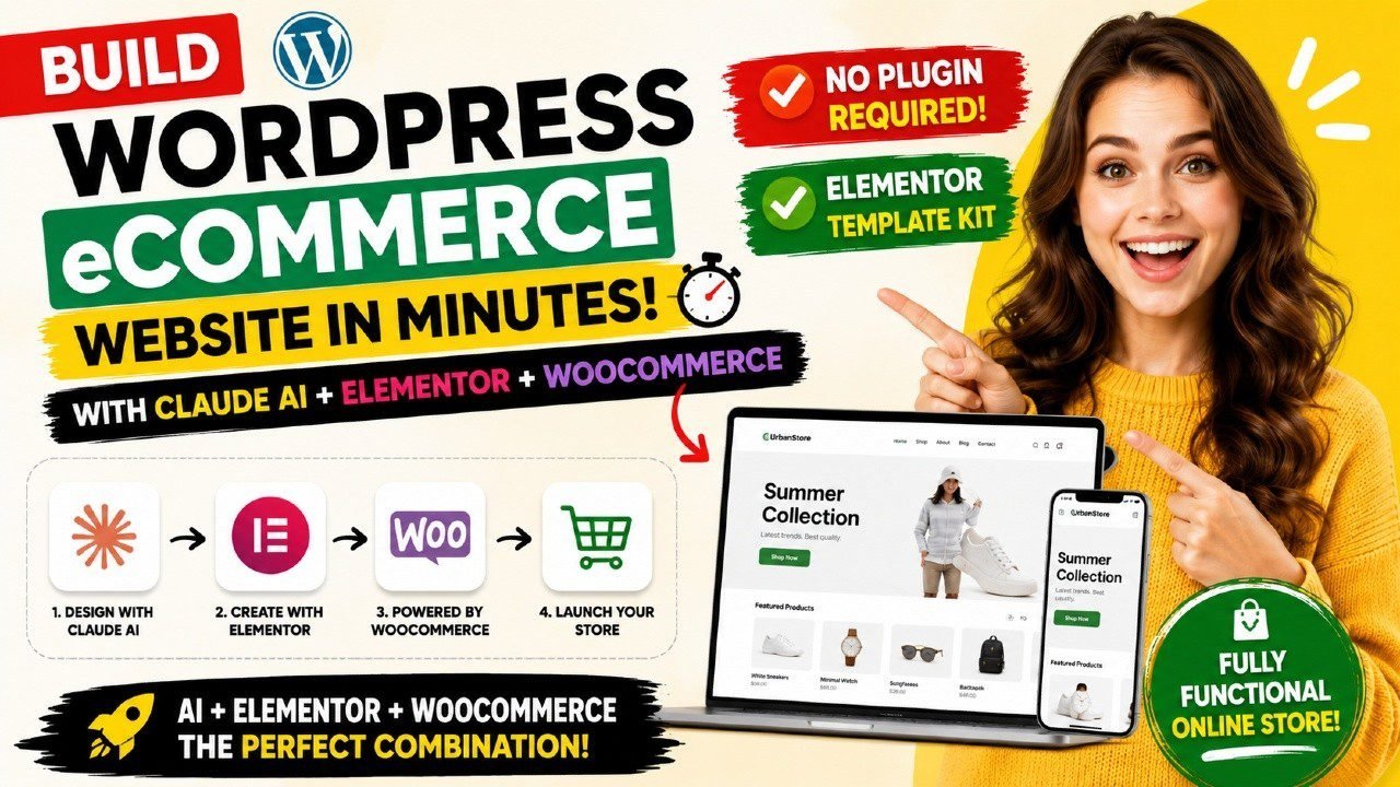 How to Create an eCommerce Website in WordPress Using Claude AI & Elementor