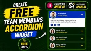 Elementor Team Members Accordion – Free Angie AI Widget