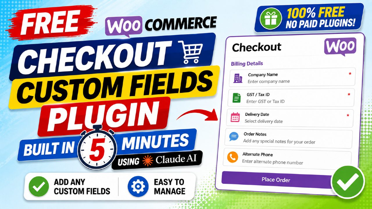 Free WooCommerce Checkout Custom Fields Plugin with Claude AI