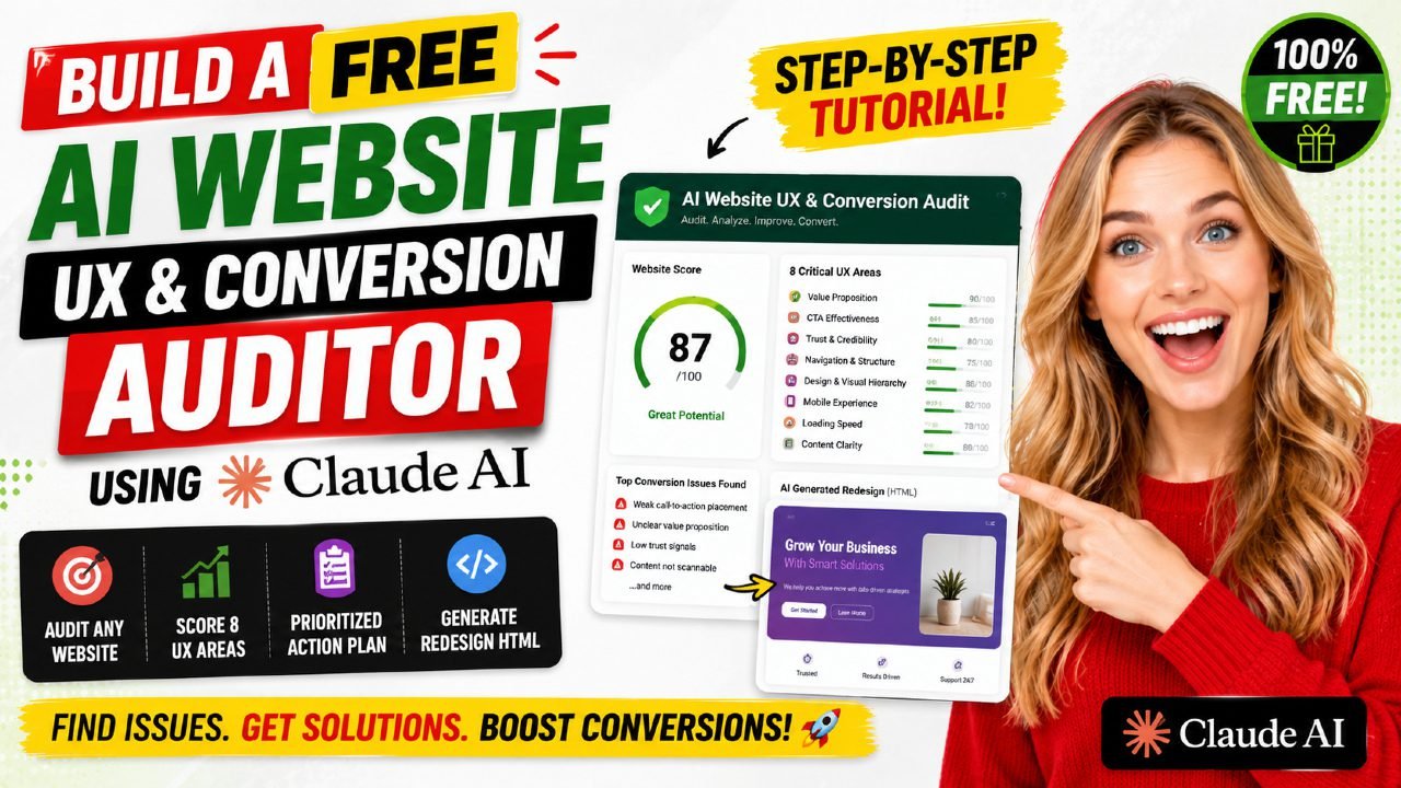 Free AI Website UX Audit Tool | Claude AI Tutorial