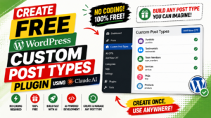 Free WordPress Custom Post Types Plugin | Built with Claude AI