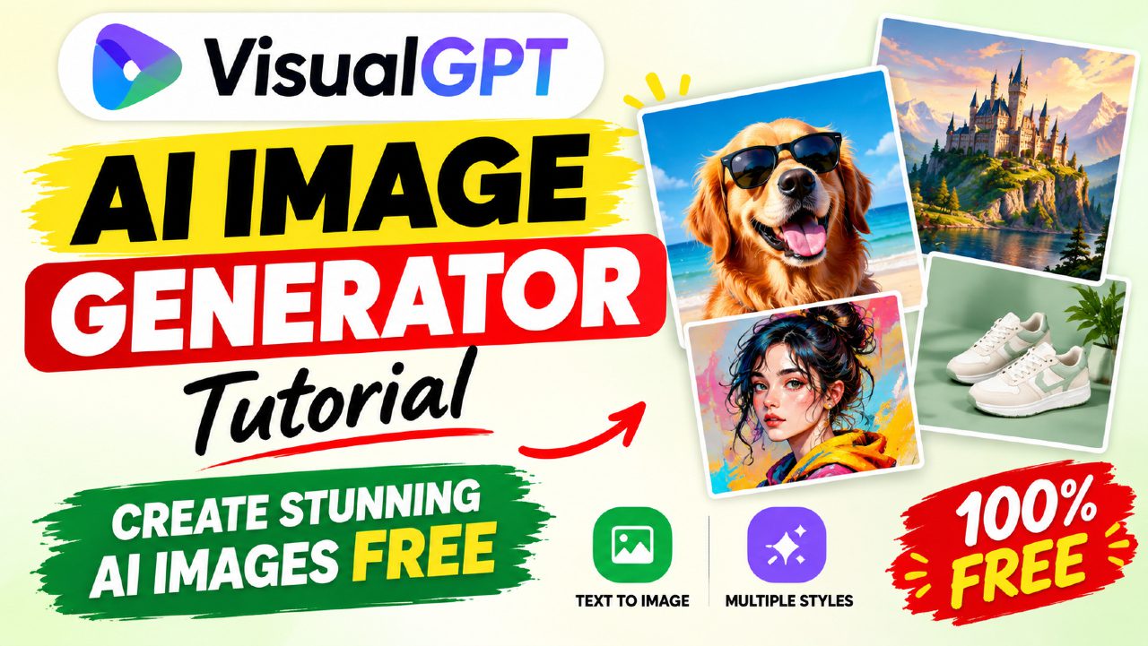 VisualGPT Free AI Image Generator Tutorial
