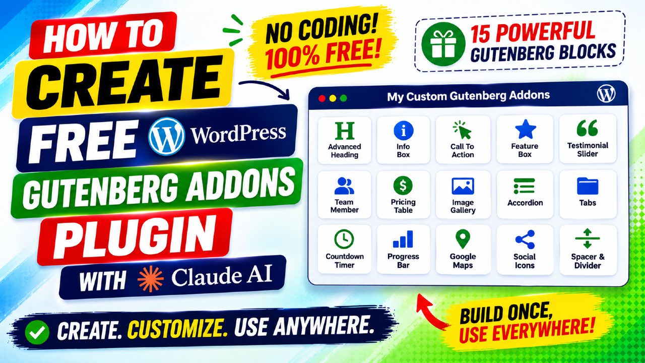How to Build a Free WordPress Gutenberg Addons Plugin Using Claude AI