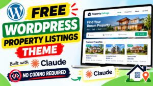Free WordPress Property Listings Theme Built with Claude AI